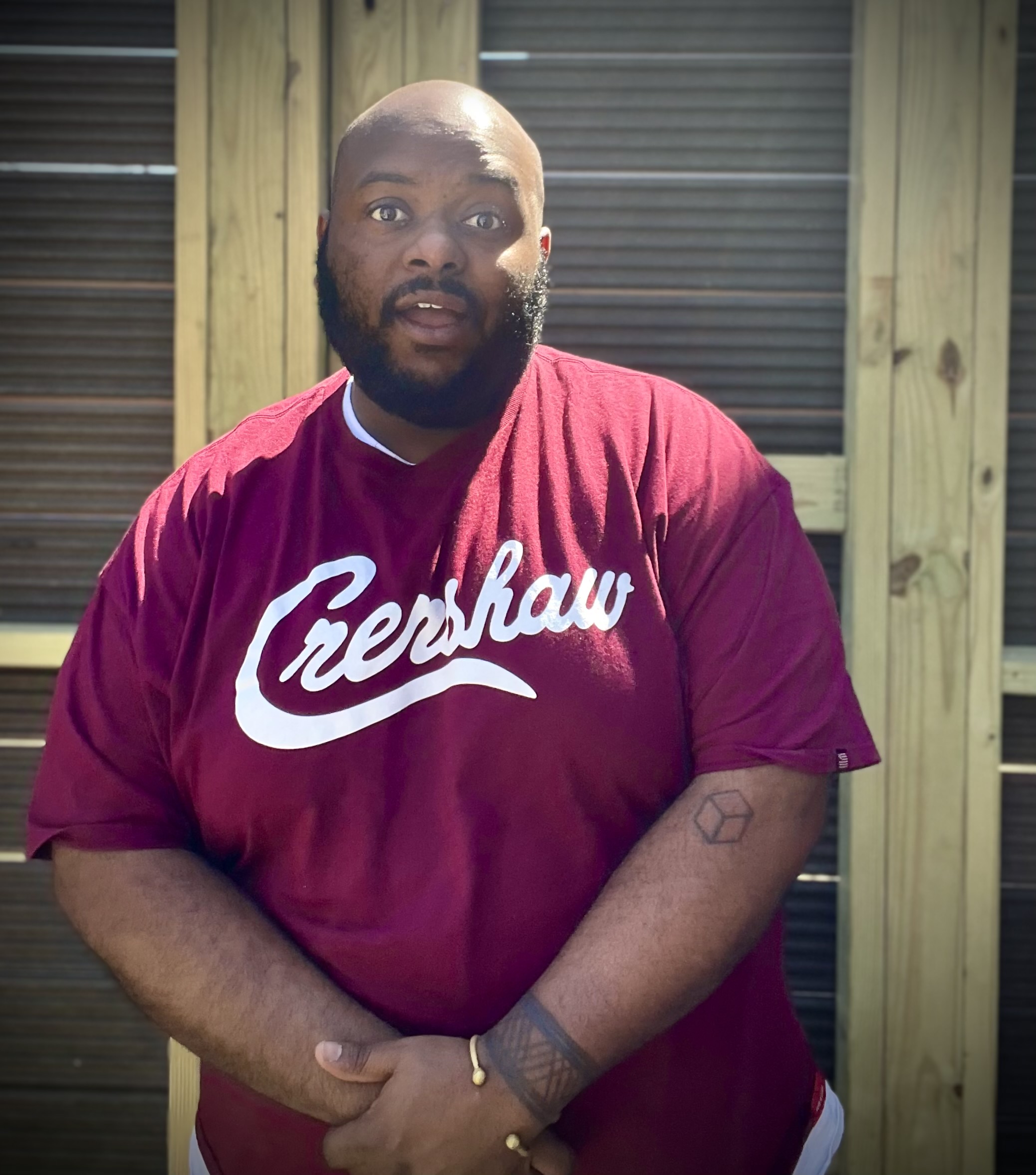 Photo of a stand up comedian Crenshaw White